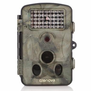 Crenova Game and Trail Hunting Camera 12MP 1080P HD With Time Lapse 65ft 120° Wide Angle Infrared Night Vision 42pcs IR LEDs 2.4 LCD Screen Scouting Camera Digital Surveillance Camera